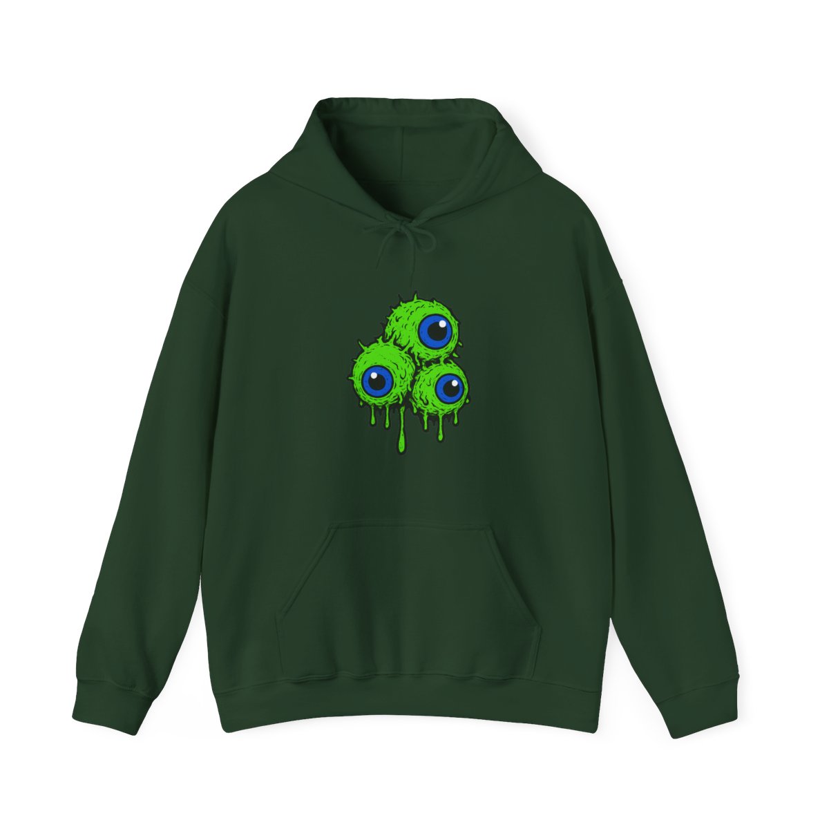 Eerie Dripping Septic Eyes Horror Graphic Hoodie
